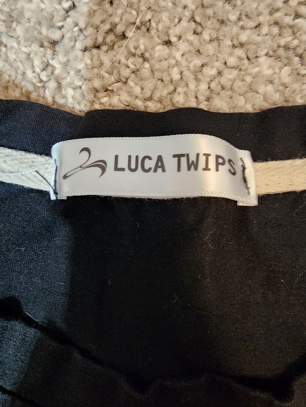 Black Embellished Logo Tee with Silver Rhinestones - Picture 2 of 4